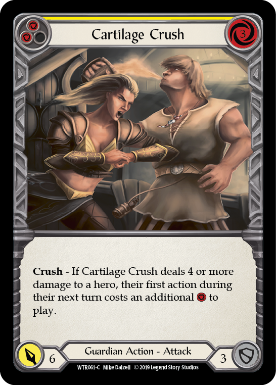 Cartilage Crush (Yellow) [WTR061-C] (Welcome to Rathe)  Alpha Print Rainbow Foil - Anime Imports LLC