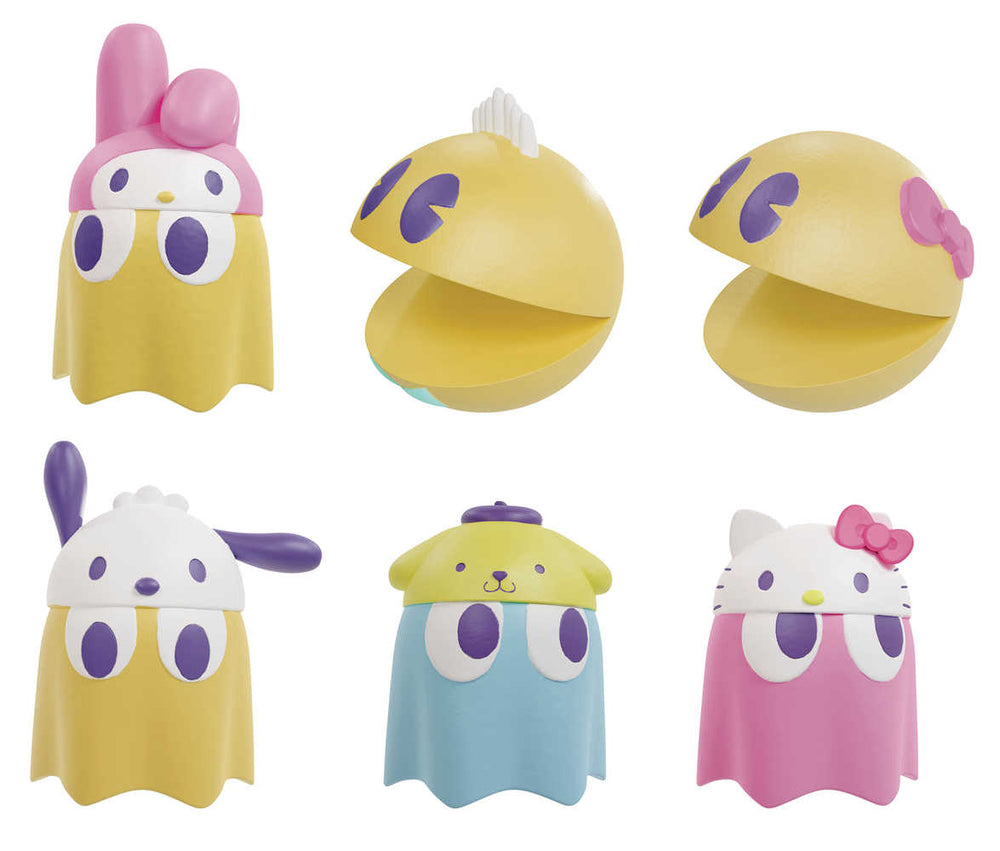 Pac-Man Sanrio Char Chokorin Mascot V1 6pc Bmb Display