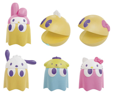 Pac-Man Sanrio Char Chokorin Mascot V1 6pc Bmb Display