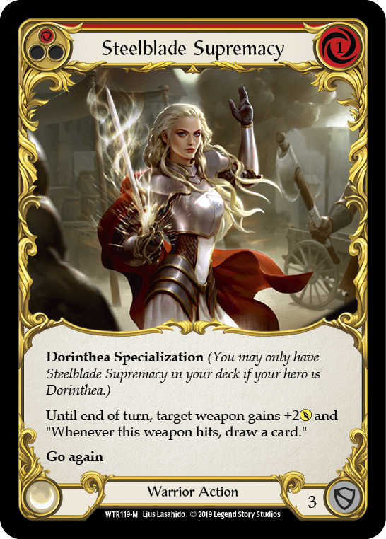Steelblade Supremacy [WTR119-M] (Welcome to Rathe)  Alpha Print Rainbow Foil - Anime Imports LLC