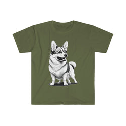 Happy Corgi Unisex Softstyle T-Shirt