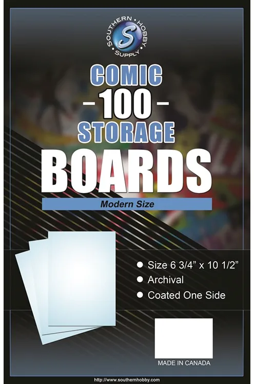 Comic  Boards Modern / Current Size (100 Pack) SHS - Anime Imports LLC