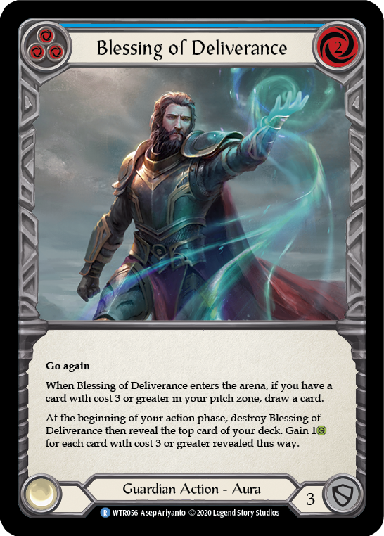 Blessing of Deliverance (Blue) [U-WTR056] (Welcome to Rathe Unlimited)  Unlimited Rainbow Foil - Anime Imports LLC