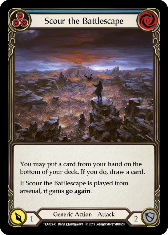 Scour the Battlescape (Blue) [TEA027-C] (Dorinthea Hero Deck)  1st Edition Normal - Anime Imports LLC