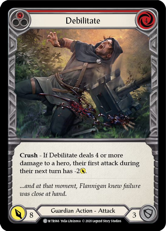 Debilitate (Red) [U-WTR066] (Welcome to Rathe Unlimited)  Unlimited Rainbow Foil - Anime Imports LLC