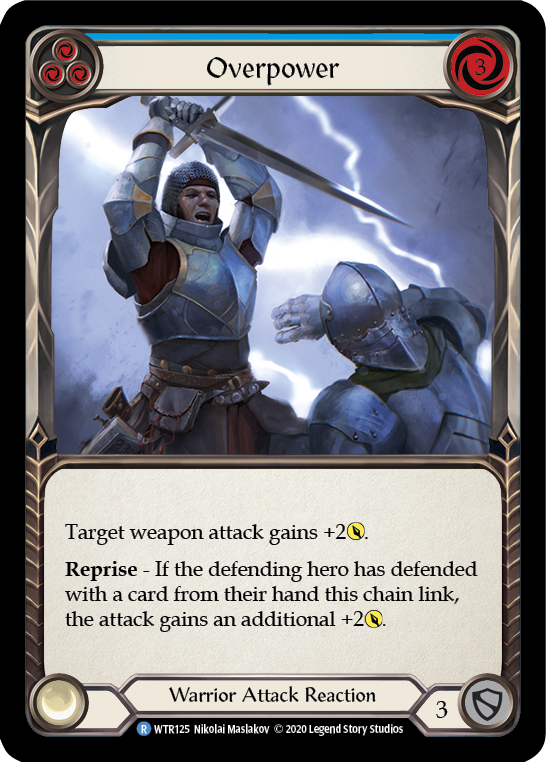 Overpower (Blue) [U-WTR125] (Welcome to Rathe Unlimited)  Unlimited Rainbow Foil - Anime Imports LLC