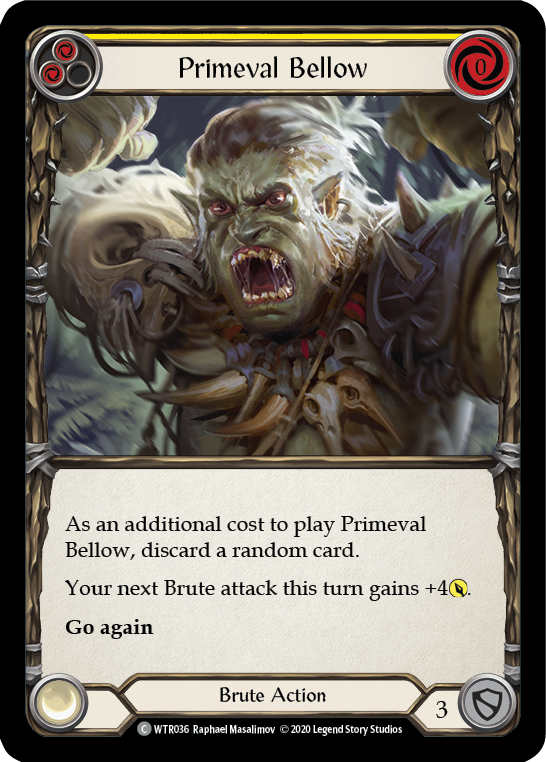 Primeval Bellow (Yellow) [U-WTR036] (Welcome to Rathe Unlimited)  Unlimited Rainbow Foil - Anime Imports LLC