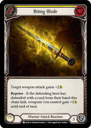Biting Blade (Yellow) [U-WTR136] (Welcome to Rathe Unlimited)  Unlimited Rainbow Foil - Anime Imports LLC