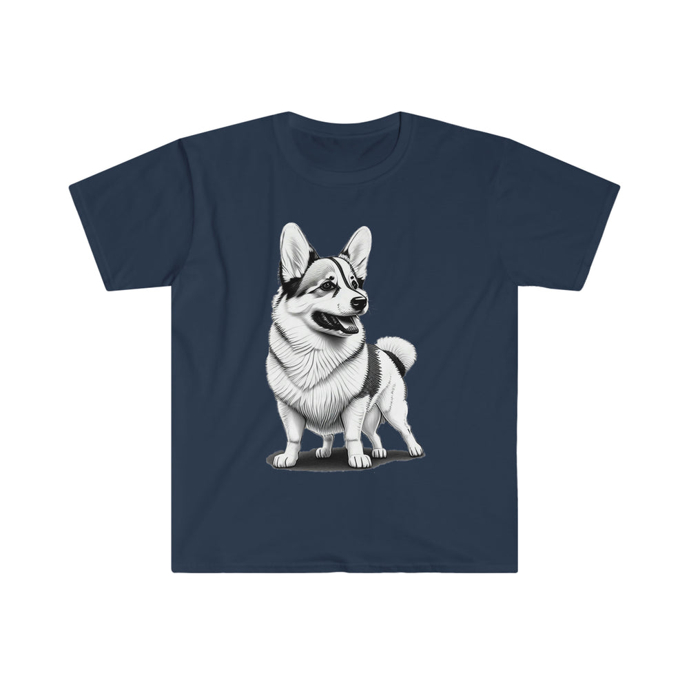 Happy Corgi Unisex Softstyle T-Shirt