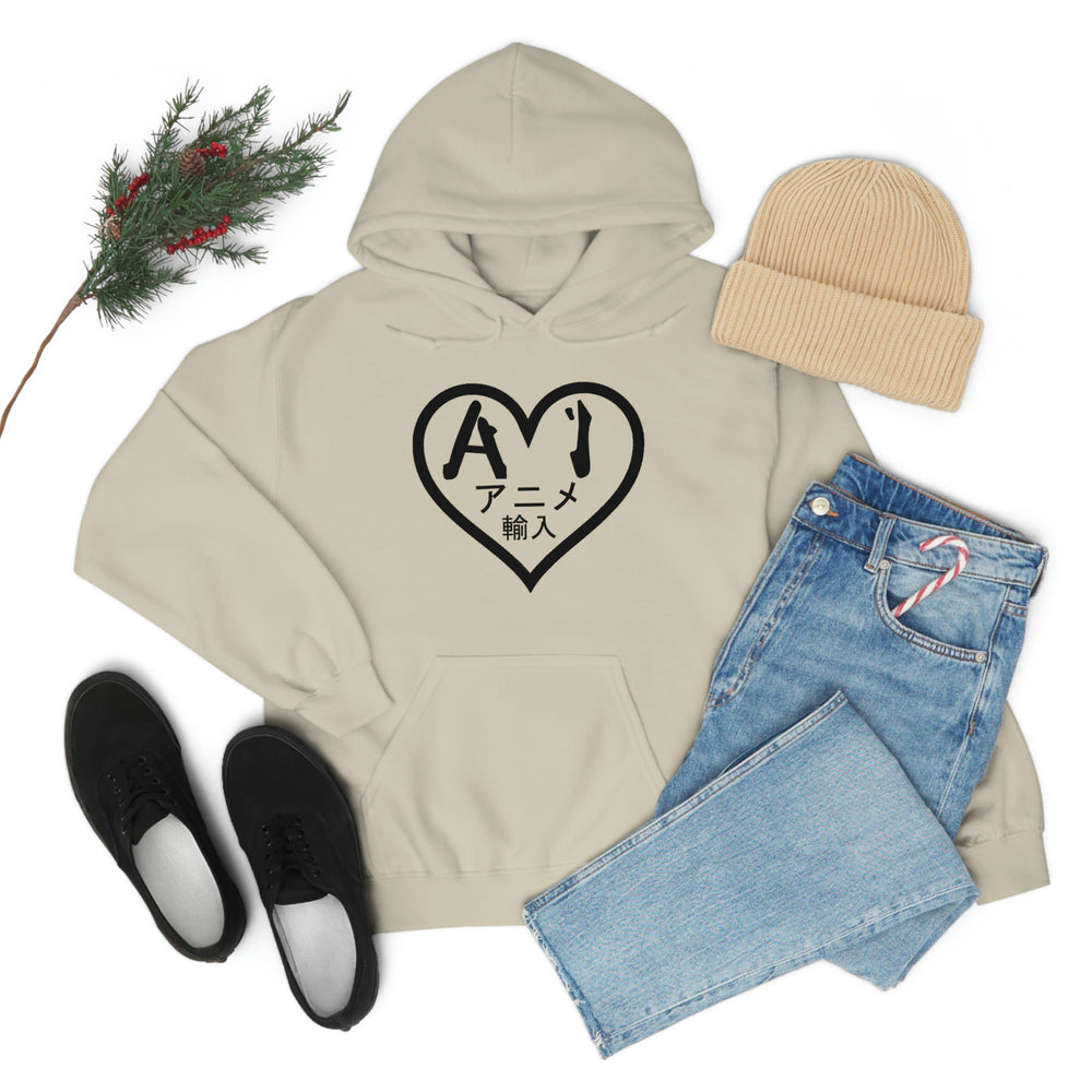 Anime Imports 2010 Heart Logo (BLK) Unisex Heavy Blend™ Hooded Sweatshirt