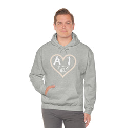 Anime Imports 2010 Heart Logo (White) Unisex Heavy Blend™ Hooded Sweatshirt