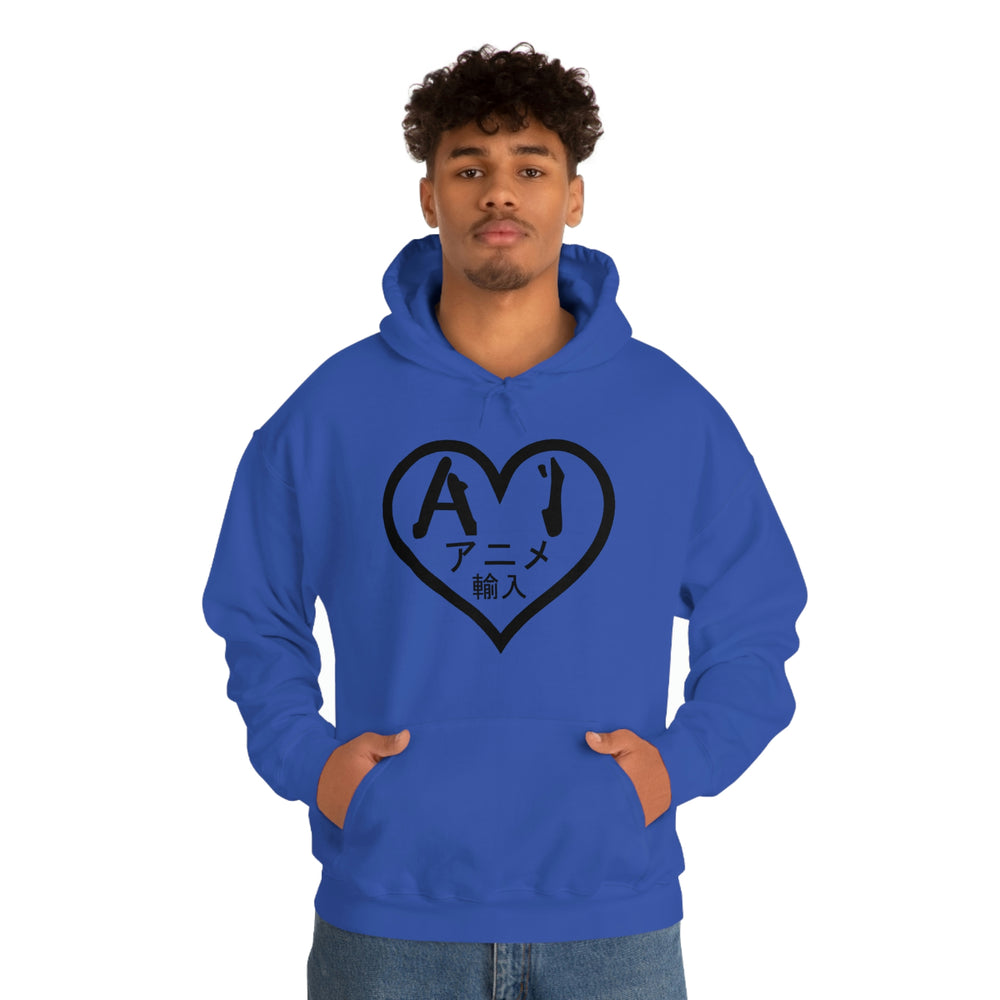 Anime Imports 2010 Heart Logo (BLK) Unisex Heavy Blend™ Hooded Sweatshirt