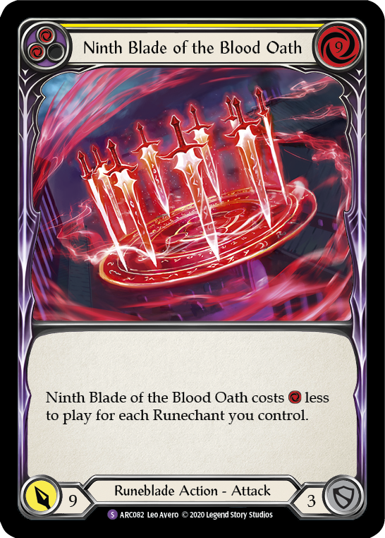 Ninth Blade of the Blood Oath [U-ARC082] (Arcane Rising Unlimited)  Unlimited Normal - Anime Imports LLC
